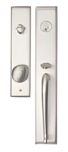 Ashley Norton<br />SQTUB.50 - Rectangular 18" x 3" Escutcheon Grip x Lever Tubular Entryset