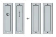 Ashley Norton<br />C1840.25 DBL - Privacy Sliding/Pocket Door Hardware for Double Doors