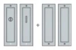 Ashley Norton<br />C1840.25 DBL - Privacy Sliding/Pocket Door Hardware for Double Doors