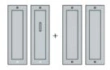 Ashley Norton<br />C1840.44 DBL - Patio Sliding/Pocket Door Hardware for Double Doors