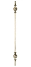 Rocky Mountain Hardware<br />BA7142 - ROCKY MOUNTAIN ROUND BALUSTER WITH DOUBLE GLOBE