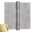 Baldwin 4" x 4"  Ball Bearing Thick .130" Single Hinge<br />1041.031.I Polished Brass No Lacquer Door Hinge IN STOCK Quick Ship