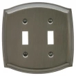 Baldwin<br />4766.CD Switchplate - COLONIAL DOUBLE TOGGLE