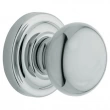 Baldwin<br />5015.260 CLASSIC KNOB W/ 5048 ROSE - Pol. Chrome - Complete Pre-Configured Set With Knobs, Roses, Latch & 2 1/8 Adapter 5015260