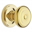 Baldwin<br />5020.003 Includes roses, latch, D strike, 2 1/8" p - Colonial Knob Set with 5048 Rose - Lifetime Polished Brass 5020003 Quick Ship