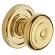 Baldwin<br />5020.031 - COLONIAL KNOB WITH 5048 ESTATE ROSE - Non-Laqured Brass 5020031