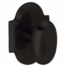 Baldwin - 5024.190 - OVAL KNOB WITH R030 ARCHED ROSE - Satin Black 5024190