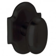 Baldwin<br />5024.190 - OVAL KNOB WITH R030 ARCHED ROSE - Satin Black 5024190