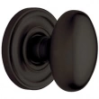 Baldwin<br />5025.102 EGG KNOB W/ 5048 ROSE - Oil Rubbed Bronze -  Pre-Configured Set With Knobs, Roses, Latch & 2 1/8 Adapter 5025102