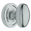 Baldwin<br />5025.260 EGG KNOB W/ 5048 ROSE - POL. CHROME -  Pre-Configured Set With Knobs, Roses, Latch & 2 1/8 Adapter 5025260
