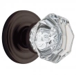 Baldwin<br />5080.102 FILMORE CRYSTAL KNOB W/ 5048 CLASSIC ROSE - Complete Pre-Configured Set With Knobs, Roses, Latch & 2 1/8 Adapter 5080102