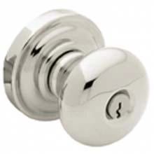 Baldwin - 5205.055 - Classic Knob - Keyed Entry with Classic Rose, Lifetime Polished Nickel Finish 5205055 Quick Ship