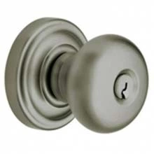 Baldwin - 5205.076 - Classic Knob - Keyed Entry with Classic Rose, Lifetime (PVD) Graphite Nickel Finish 5205076 Quick Ship