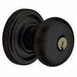 Baldwin<br />5205.190 - Classic Knob - Keyed Entry with Classic Rose, Satin Black Finish 5205190 Quick Ship