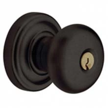 Baldwin - 5205.402 - Classic Knob - Keyed Entry with Classic Rose, Distressed Oil Rubbed Bronze Finish 5205402 Quick Ship