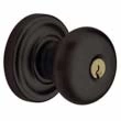Baldwin<br />5205.402 - Classic Knob - Keyed Entry with Classic Rose, Distressed Oil Rubbed Bronze Finish 5205402 Quick Ship