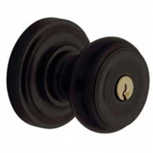 Baldwin - 5210.402. - Colonial knob w/ Classic rose - Keyed Entry - Distressed Oil Rubbed Bronze 5210402 Quick Ship
