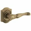 Baldwin<br />5237.050 - Bethpage Lever w/ Bethpage Rose - Keyed Entry - Satin Brass & Black 5237050 Quick Ship