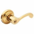 Baldwin<br />5245.003 - Classic Lever w/ Classic Rose - Keyed Entry - Lifetime Polished Brass 5245003 Quick Ship