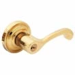 Baldwin<br />5245.031 - Classic Lever w/ Classic Rose - Keyed Entry - Non-Lacquered Brass 5245031 Quick Ship