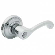Baldwin - 5245.260 - Classic Lever w/ Classic Rose - Keyed Entry - Polished Chrome 5245260 Quick Ship