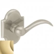 Baldwin<br />5452V.031 - BEAVERTAIL LEVER WITH R030 ARCHED ROSE - Non-Lacquered Brass 5452V031