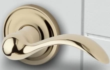 Baldwin<br />5455V.003.PRIV - Polished Brass Classic Lever w/ 5048 Rose 5455V030PRIV