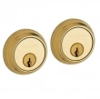Baldwin<br />8021.031 - TRADITIONAL DOUBLE CYLINDER DEADBOLT FOR 1 5/8" DOOR PREP - NON LACQUERED BRASS 8021031