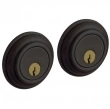 Baldwin<br />8232.402 - TRADITIONAL DOUBLE CYLINDER DEADBOLT FOR 2 1/8" DOOR PREP - DISTRESSED OIL RUBBED BRONZE 8232402