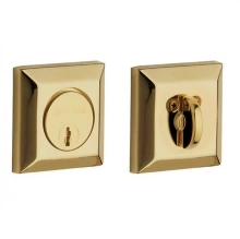 Baldwin - 8254.003 - SQUARED DEADBOLT FOR 2 1/8" DOOR PREP - LIFETIME POLISHED BRASS 8254003 Baldwin - 8254.003 - SQUARED DEADBOLT FOR 2 1/8" DOOR PREP - LIFETIME POLISHED BRASS 8254003
