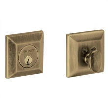 Baldwin - 8254.050 - SQUARED DEADBOLT FOR 2 1/8" DOOR PREP - SATIN BRASS AND BLACK 8254050 Baldwin - 8254.050 - SQUARED DEADBOLT FOR 2 1/8" DOOR PREP - SATIN BRASS AND BLACK 8254050