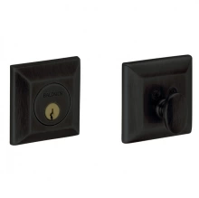 Baldwin - 8254.19 - SQUARED DEADBOLT FOR 2 1/8" DOOR PREP - SATIN BLACK 8254190