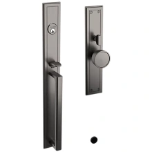 Baldwin<br />6946.ENTR - Hollywood Hills 20" Escutcheon Handleset Trim with K008 Knob - Mortise Entry Quick Ship