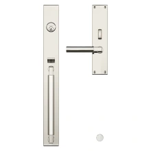 Baldwin<br />6971.RENT - Gramercy Full Escutcheon Handleset Trim with L029 Lever - Mortise RH Entry Quick Ship