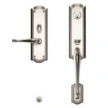 Baldwin<br />M522.LENT - Bethpage 3/4 Escutcheon Handleset Trim with Interior Lever - Mortise LH Entry Quick Ship