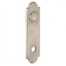 Baldwin - R032.056 - 10" ARCHED ROSE - ENTRY OR PASSAGE/PRIVACY - LIFETIME SATIN NICKEL R032056