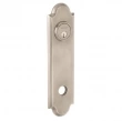 Baldwin<br />R032.056 - 10" ARCHED ROSE - ENTRY OR PASSAGE/PRIVACY - LIFETIME SATIN NICKEL R032056