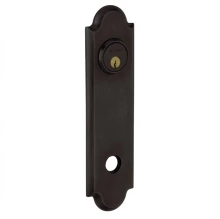 Baldwin - R032.402 - 10" ARCHED ROSE - ENTRY OR PASSAGE/PRIVACY - DISTRESSED OIL RUBBED BRONZE R032402