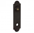 Baldwin<br />R032.402 - 10" ARCHED ROSE - ENTRY OR PASSAGE/PRIVACY - DISTRESSED OIL RUBBED BRONZE R032402