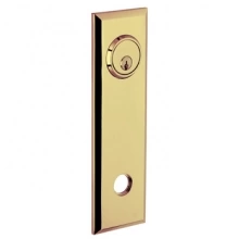 Baldwin - R035.003 - 10" RECTANGULAR ROSE - ENTRY OR PASSAGE/PRIVACY - LIFETIME POLISHED BRASS R035003