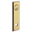 Baldwin<br />R035.031 - 10" RECTANGULAR ROSE - ENTRY OR PASSAGE/PRIVACY - NON-LACQUERED BRASS R035031