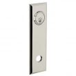 Baldwin<br />R035.055 - 10" RECTANGULAR ROSE - ENTRY OR PASSAGE/PRIVACY - LIFETIME POLISHED NICKEL R035055