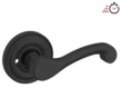 Baldwin<br />5445V.190.RDM IN STOCK - Classic Lever with 5048 Rose - Right-Hand Half Dummy, Satin Black Finish 5445V190RDM Quick Ship