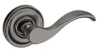 Baldwin<br />5455V.076.PASS IN STOCK - Wave Lever with 5048 Rose - Passage Set, Lifetime (PVD) Graphite Nickel Finish 5455V076PASS Quick Ship