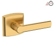 Baldwin<br />5485V.044.PASS IN STOCK - Soho Lever with R026 Rose - Passage Set, Lifetime (PVD) Satin Brass Finish 5485V044PASS Quick Ship