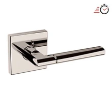 Baldwin - L021.055.PASS IN STOCK - L021 Lever w/ R017 Rose - Passage Set, Lifetime (PVD) Polished Nickel Finish L021055PASS Quick Ship