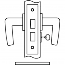 Accurate - 9524 - Interior Privacy Bit Key Mortise Lock Only (2 1/4" Spacing) Accurate - 9524 - Interior Privacy Bit Key Mortise Lock Only (2 1/4" Spacing)