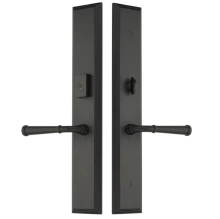 Emtek<br />1L1M23 - Melrose Style Plates 2.5" x 17.5" - Non-Keyed American Style Thumbturn Inside, Hub Above Handle