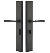 Emtek<br />1L1M13 - Melrose Large Rectangular Plates 2.5" x 17.5" - Non-Keyed American Style Thumbturn Inside, Hub Below Handle