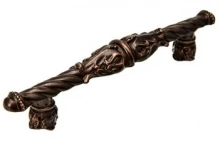 Carpe Diem Cabinet Knobs - 1049   5-1/2"  - Acanthus 4" c to c pull Romanesque style with column base 